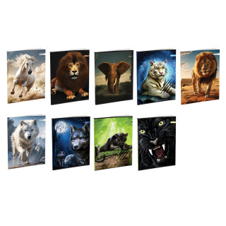 Sveska Premium A4 meki povez karo Životinje/ Wild Animals 52 lista 